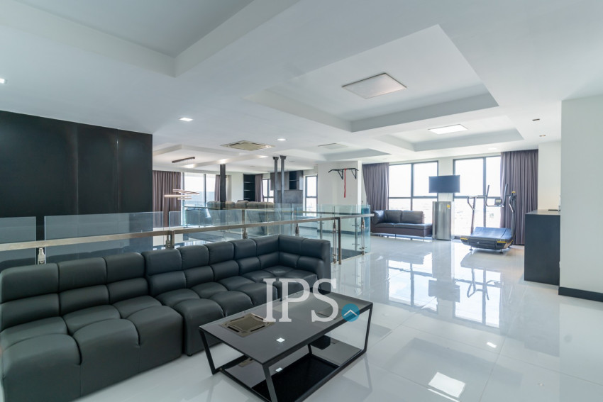 Duplex 3 Bedroom Penthouse Serviced Apartment For Rent - Boeung Kak 1, Phnom Penh