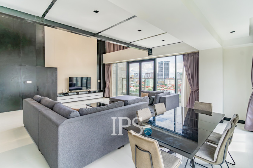 Duplex 2 Bedroom Penthouse Serviced Apartment For Rent - Boeung Kak 1, Phnom Penh