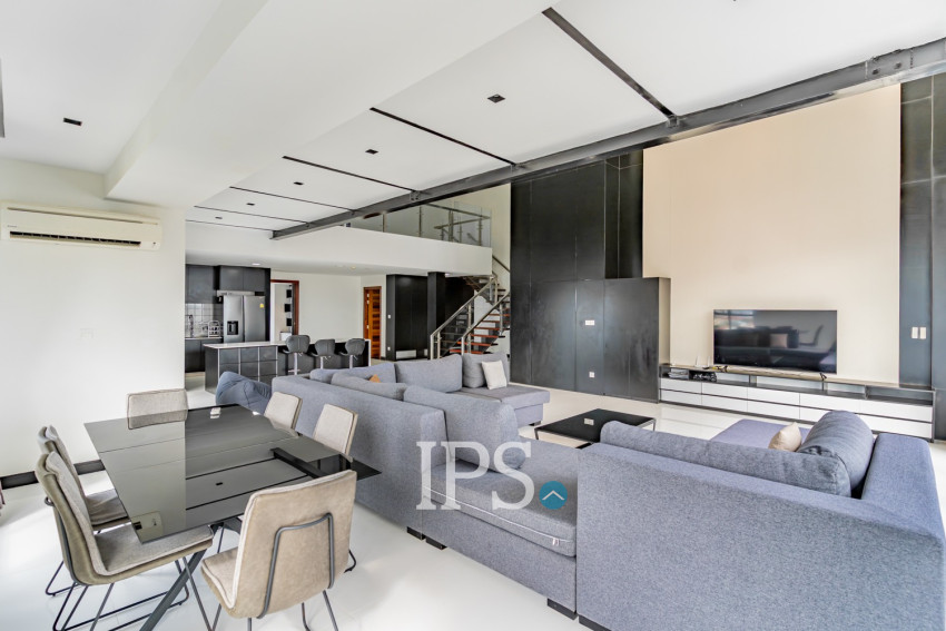 Duplex 2 Bedroom Penthouse Serviced Apartment For Rent - Boeung Kak 1, Phnom Penh