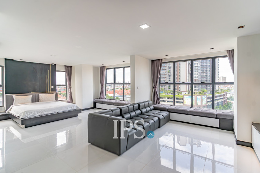 Duplex 2 Bedroom Penthouse Serviced Apartment For Rent - Boeung Kak 1, Phnom Penh