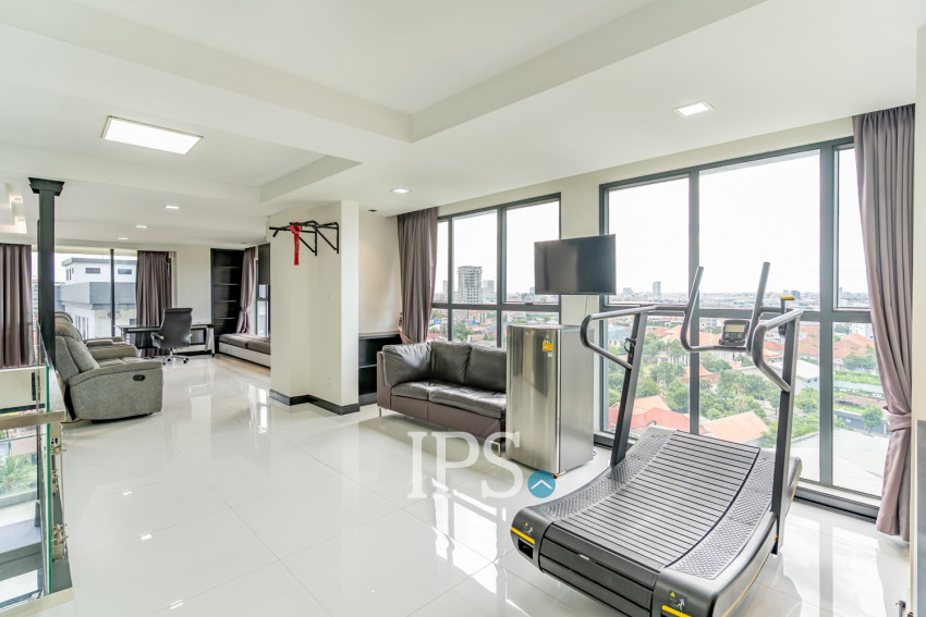 Duplex 2 Bedroom Penthouse Serviced Apartment For Rent - Boeung Kak 1, Phnom Penh