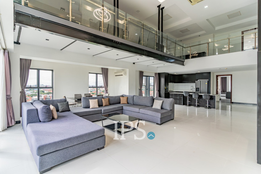 Duplex 2 Bedroom Penthouse Serviced Apartment For Rent - Boeung Kak 1, Phnom Penh