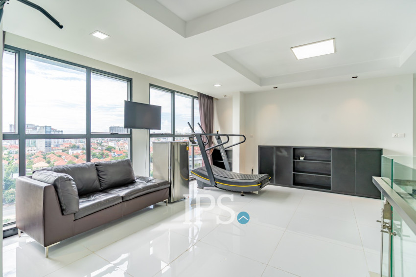 Duplex 2 Bedroom Penthouse Serviced Apartment For Rent - Boeung Kak 1, Phnom Penh