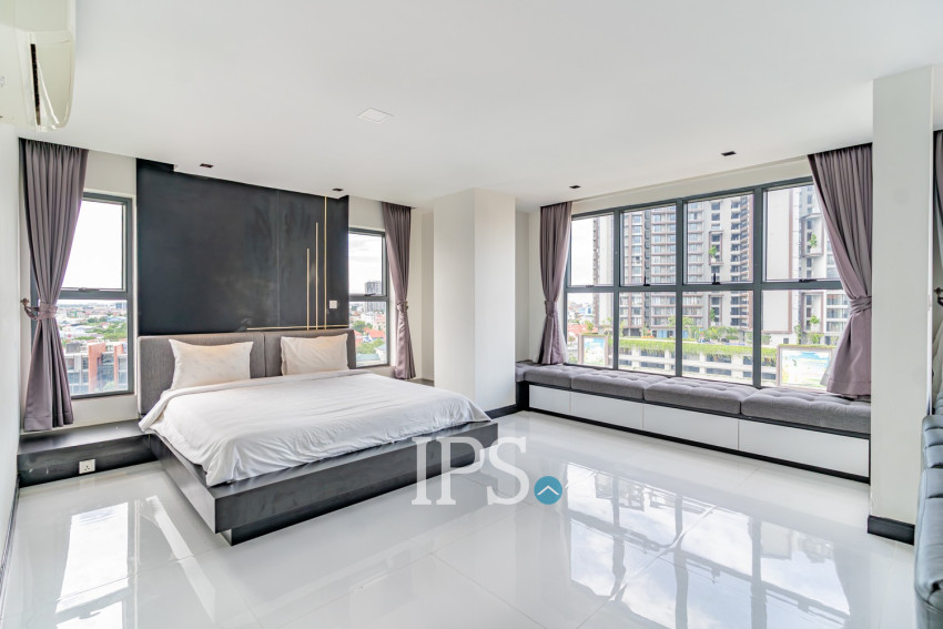 Duplex 2 Bedroom Penthouse Serviced Apartment For Rent - Boeung Kak 1, Phnom Penh