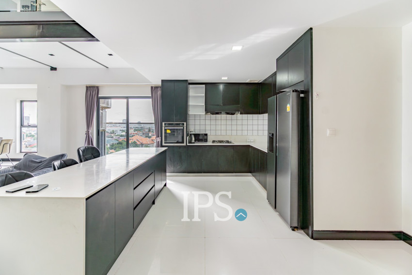 Duplex 2 Bedroom Penthouse Serviced Apartment For Rent - Boeung Kak 1, Phnom Penh