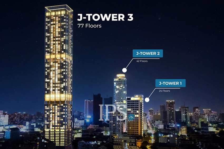 Type B 3-Bedroom Condo For Sale - J-Tower 3, Tonle Bassac, Phnom Penh