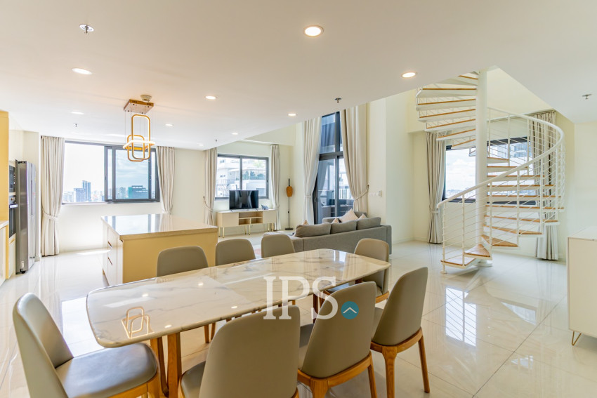 Duplex 3 Bedroom Serviced Apartment For Rent - Boeung Kak 1, Phnom Penh