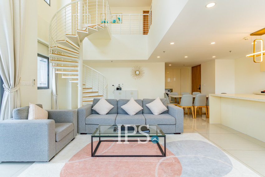 Duplex 3 Bedroom Serviced Apartment For Rent - Boeung Kak 1, Phnom Penh