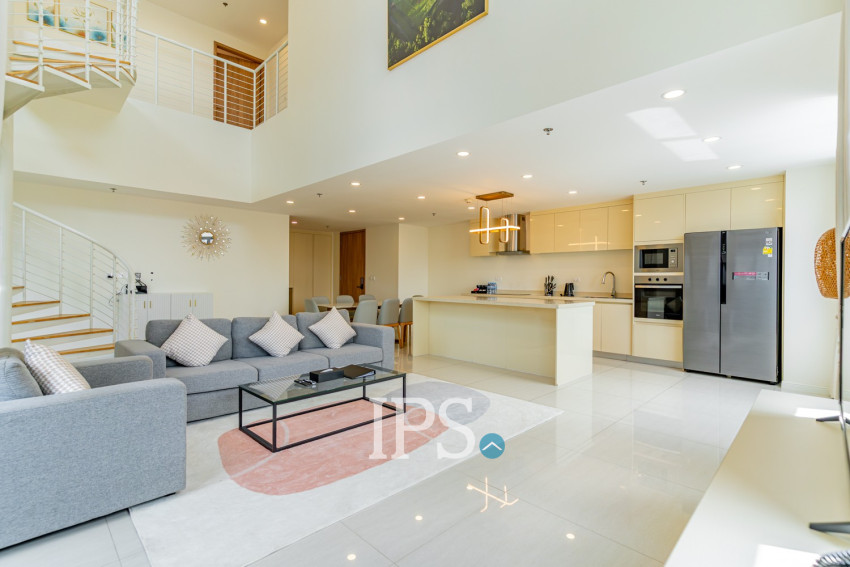 Duplex 3 Bedroom Serviced Apartment For Rent - Boeung Kak 1, Phnom Penh