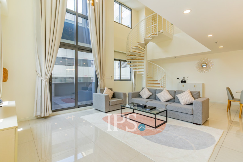 Duplex 3 Bedroom Serviced Apartment For Rent - Boeung Kak 1, Phnom Penh