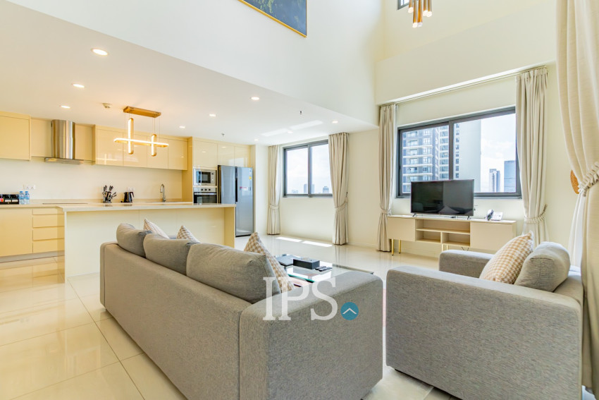 Duplex 3 Bedroom Serviced Apartment For Rent - Boeung Kak 1, Phnom Penh