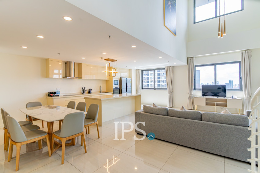 Duplex 3 Bedroom Serviced Apartment For Rent - Boeung Kak 1, Phnom Penh