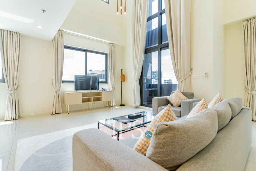 Duplex 3 Bedroom Serviced Apartment For Rent - Boeung Kak 1, Phnom Penh