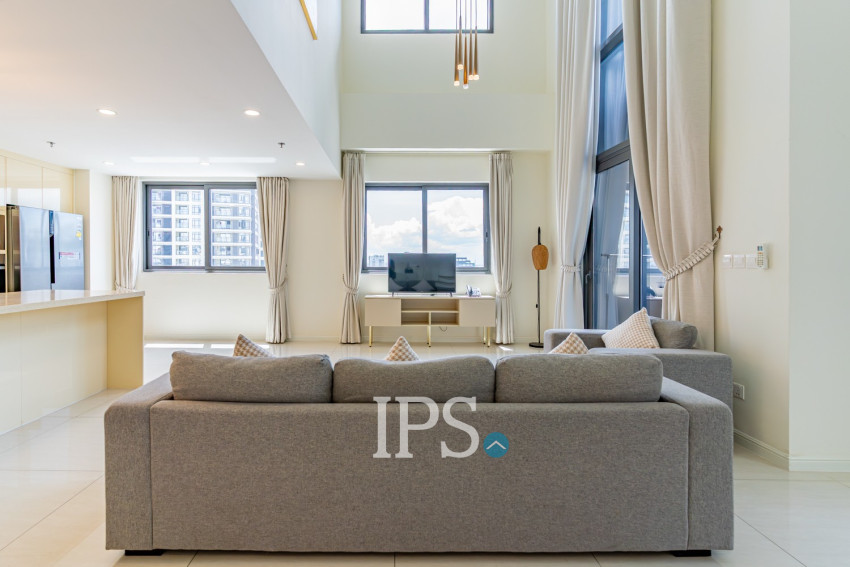 Duplex 3 Bedroom Serviced Apartment For Rent - Boeung Kak 1, Phnom Penh