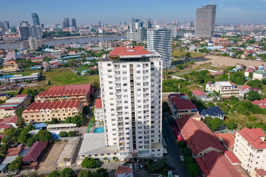 6th Floor 2 Bedroom Condo For Sale - Mekong View Tower 1, Chroy Changvar, Phnom Penh