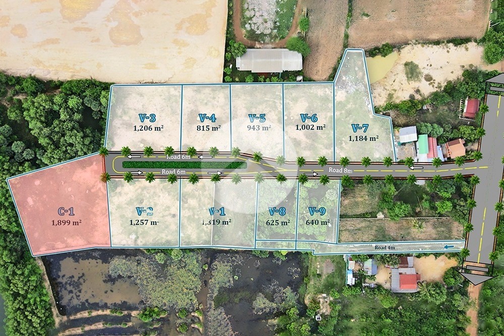 1899 Sqm Land For Sale - Next to Golf Course, Svay Dangkum, Siem Reap