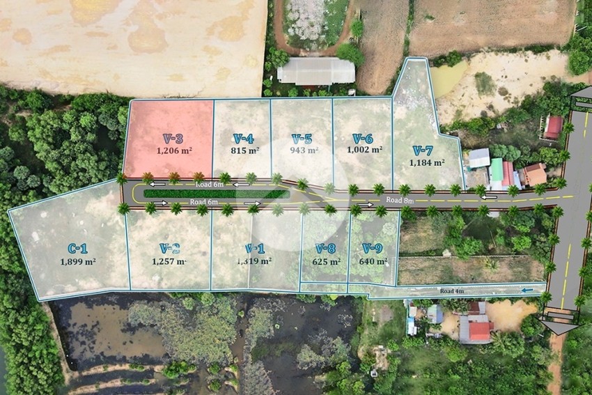 1206 Sqm Land For Sale - Next to Golf Course, Svay Dangkum, Siem Reap