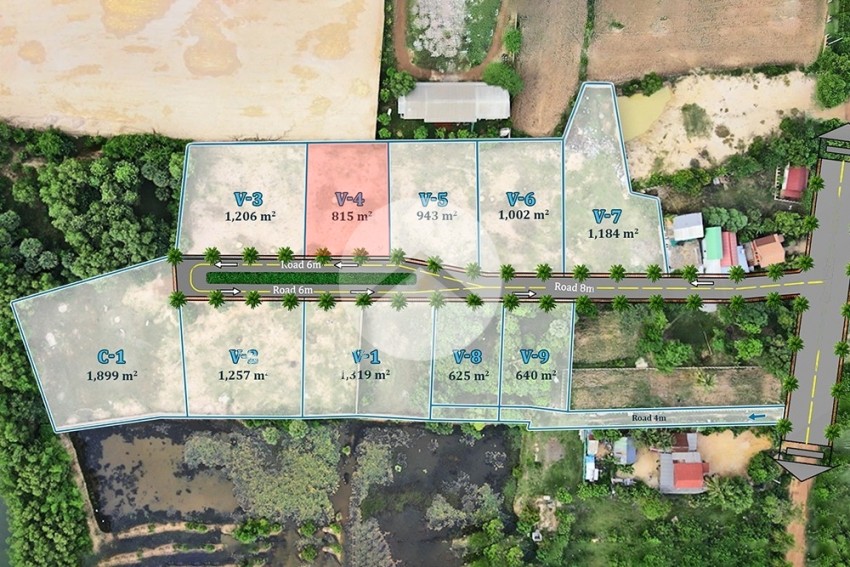 815 Sqm Land For Sale - Next to Golf Course, Svay Dangkum, Siem Reap