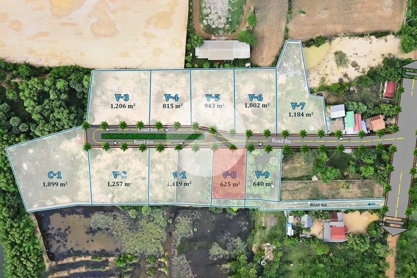 625 Sqm Land For Sale - Next to Golf Course, Svay Dangkum, Siem Reap