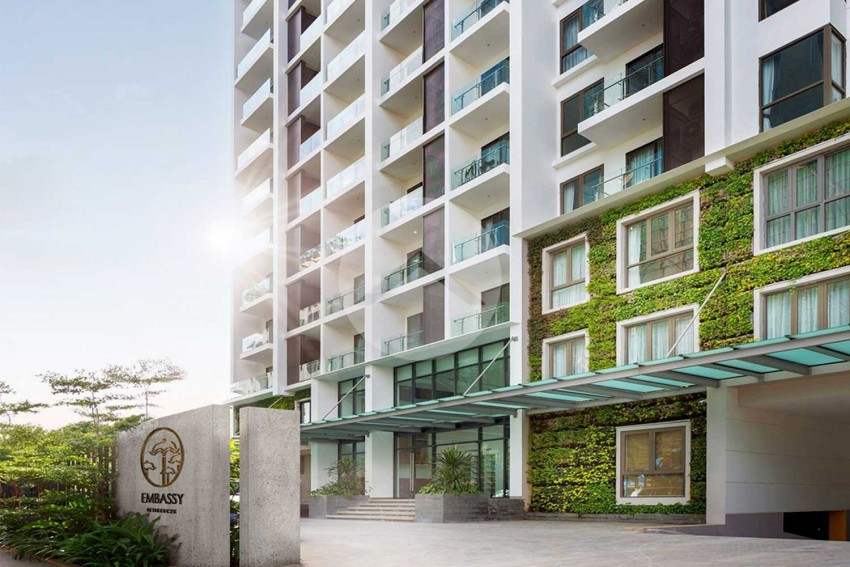 50 Sqm Studio For Rent - Embassy Residences, Tonle Bassac, Phnom Penh