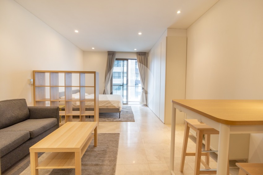 50 Sqm Studio For Rent - Embassy Residences, Tonle Bassac, Phnom Penh