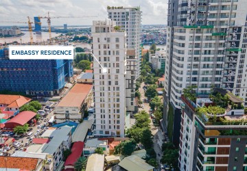 50 Sqm Studio For Rent - Embassy Residences, Tonle Bassac, Phnom Penh thumbnail