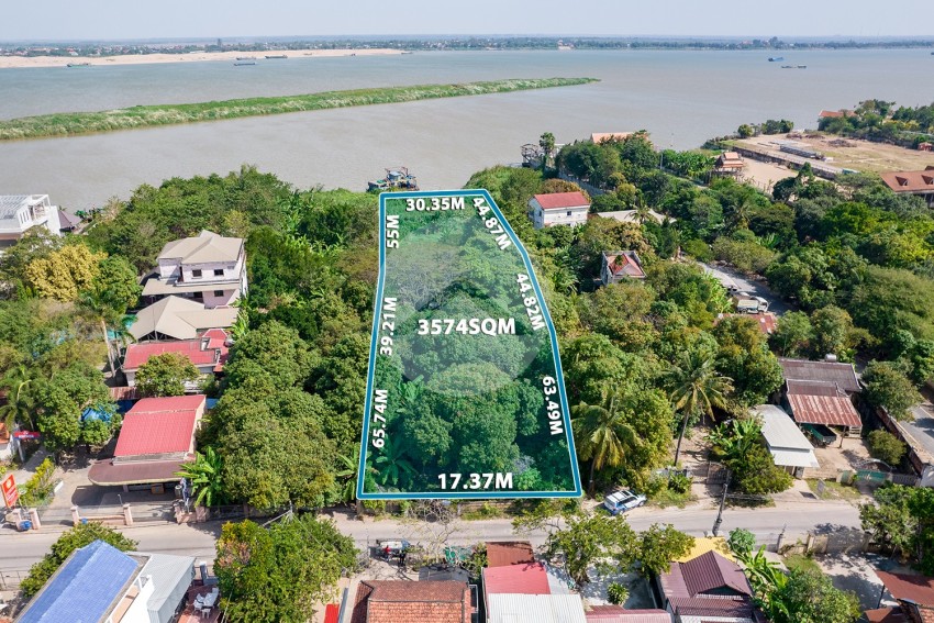 3,574 Sqm Land For Sale - Along Mekong River, Preaek Aeng, Chbar Ampov, Phnom Penh