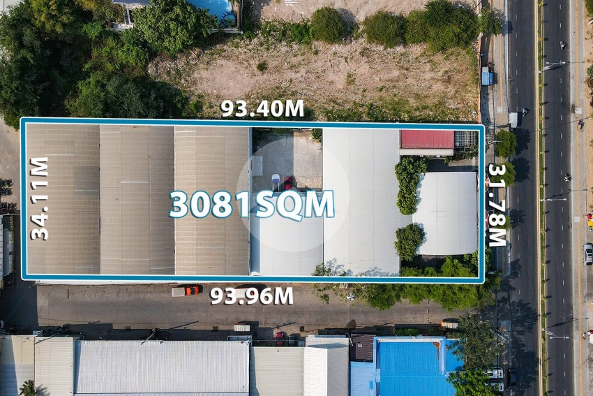 3,081 Sqm Warehouse For Sale - Chroy Changvar, Phnom Penh