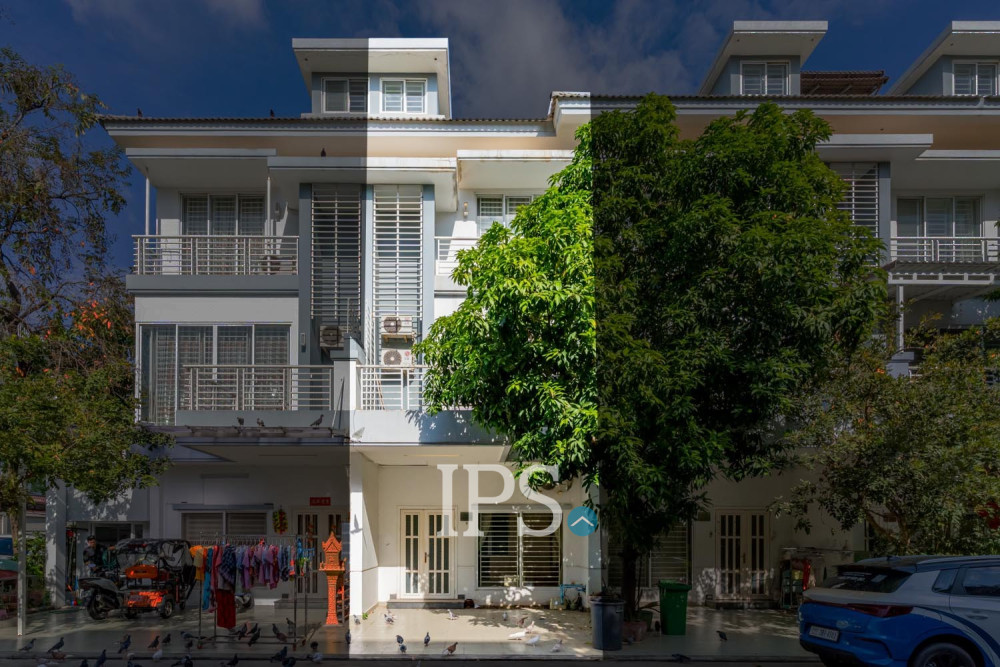 4 Bedroom Linked Villa For Rent - Borey Peng Huoth, Russey Keo, Phnom Penh