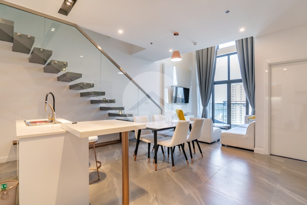 Duplex 2 Bedroom Condo For Rent - Chroy Changvar, Phnom Penh - Image 3