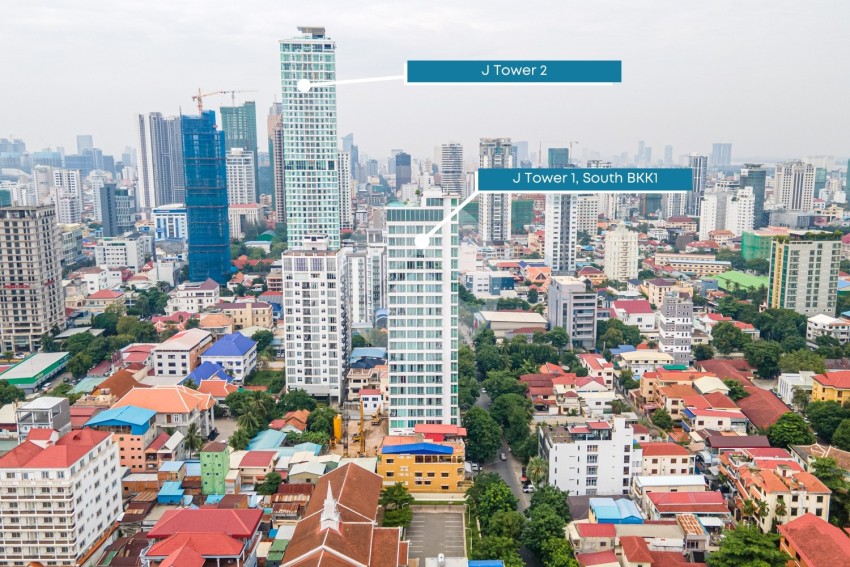 Studio Condo For Rent - J Tower 1, Tonle Bassac, Phnom Penh