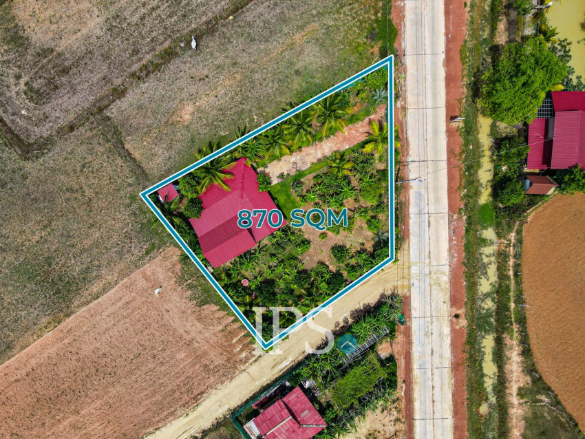 870 Sqm Residential Land For Sale -  Krabei Riel, Siem Reap