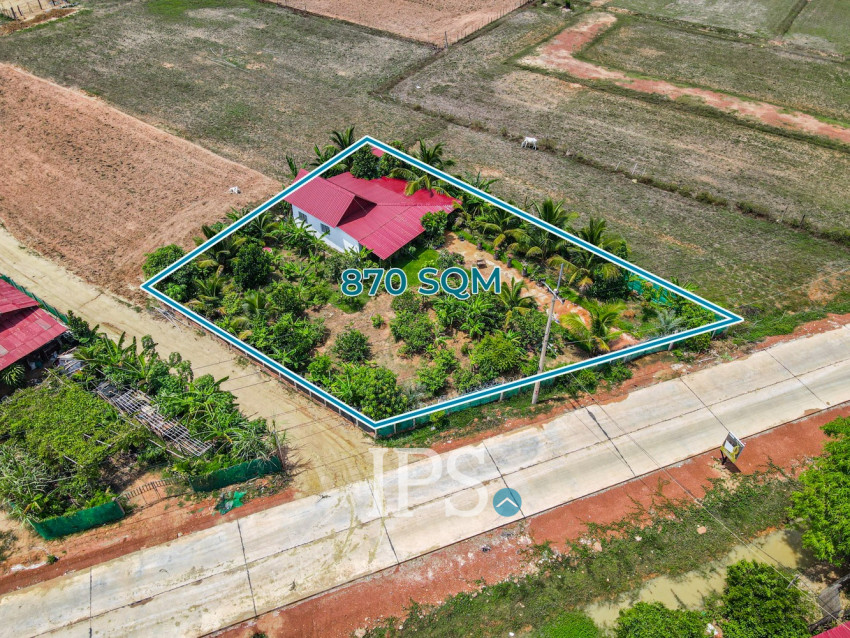 870 Sqm Residential Land For Sale -  Krabei Riel, Siem Reap