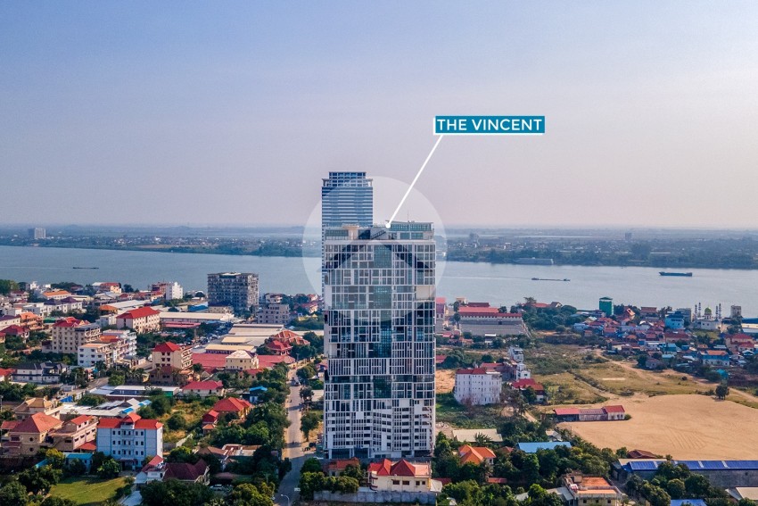 13th Floor Studio Condo For Sale - The Vincent, Chroy Changvar, Phnom Penh