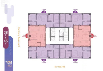39th Floor 3 Bedroom Condo Type S1 Resale - Time Square 306, BKK1, Phnom Penh thumbnail