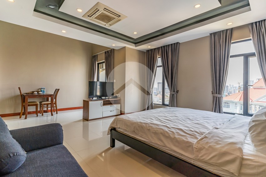 45 Sqm Serviced Studio Apartment For Rent - Phsar Daeum Thkov, Phnom Penh