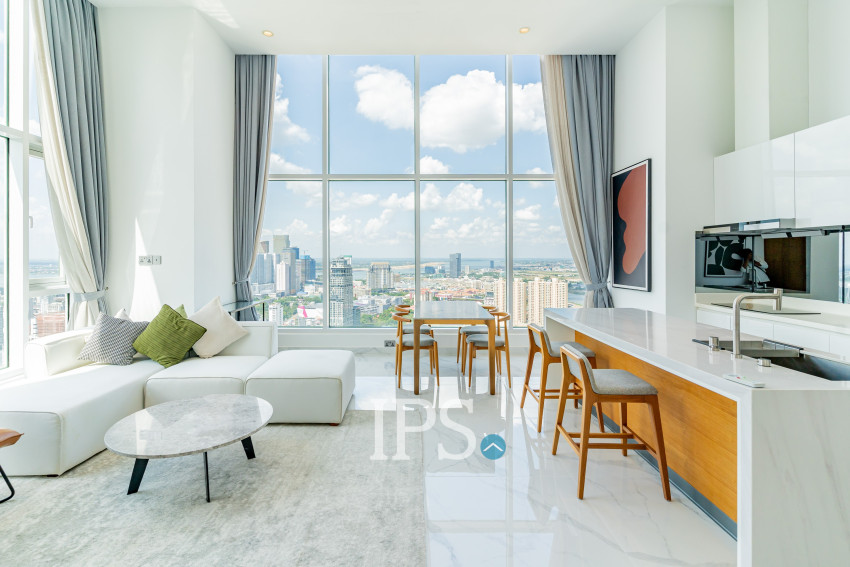 3 Bedroom Penthouse Condo For Rent - J Tower 2, BKK1, Phnom Penh
