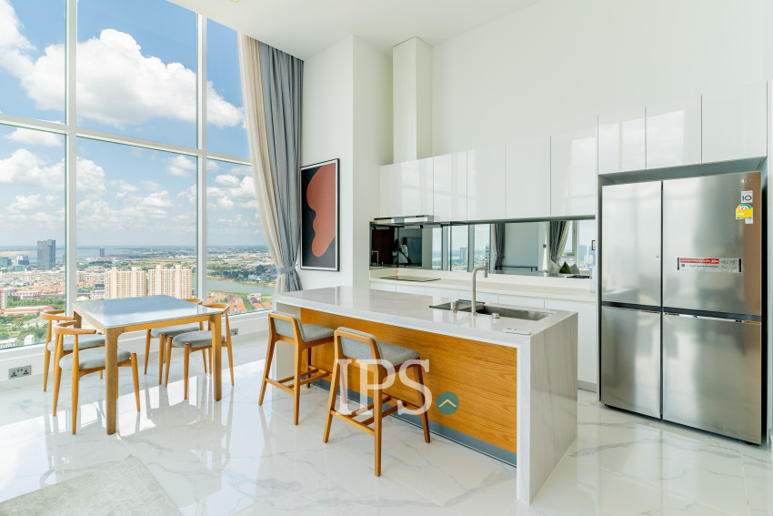 3 Bedroom Penthouse Condo For Rent - J Tower 2, BKK1, Phnom Penh