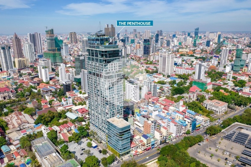 14th Floor-2 Bedroom Condo For Sale- The Penthouse, Tonle Bassac, Phnom Penh