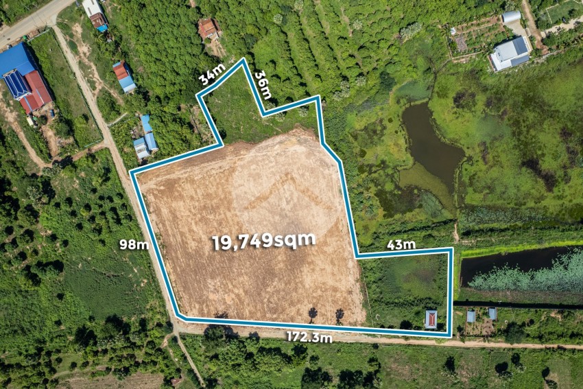 19,749 Sqm Land For Sale - Sangkat Areyksat, Kandal Province