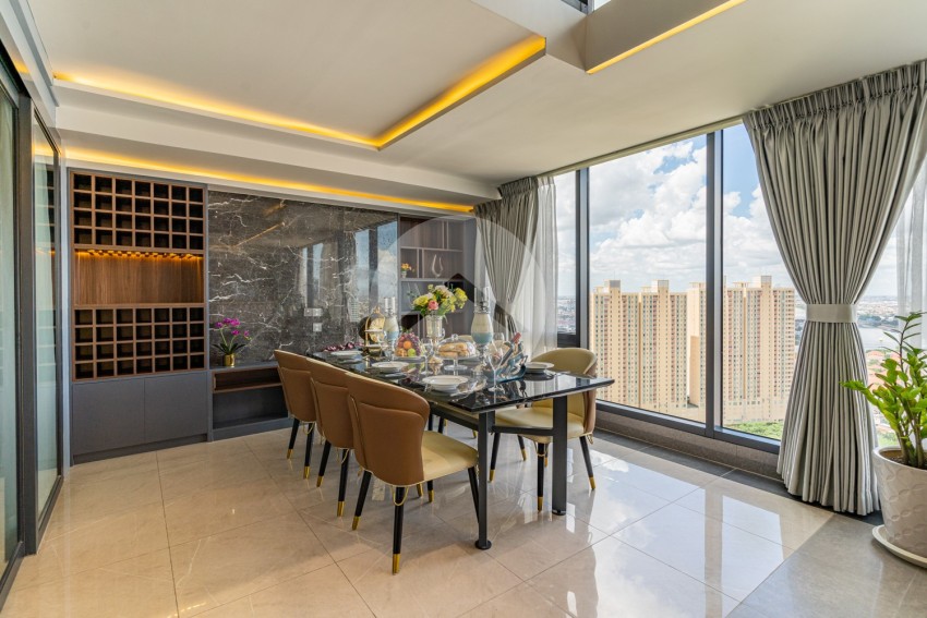 30th Floor 3 Bedroom Triplex For Sale - The Penthouse Residence, Tonle Bassac, Phnom Penh