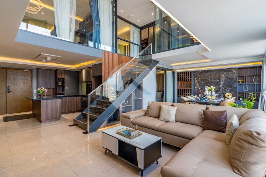 30th Floor 3 Bedroom Triplex For Sale - The Penthouse Residence, Tonle Bassac, Phnom Penh