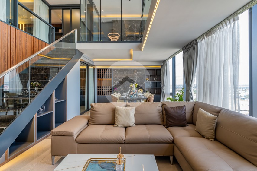 30th Floor 3 Bedroom Triplex For Sale - The Penthouse Residence, Tonle Bassac, Phnom Penh