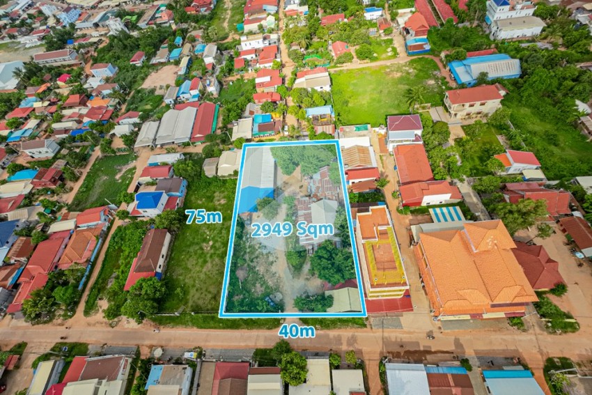 2,949 Sqm Commercial Land For Sale - Slor Kram, Siem Reap