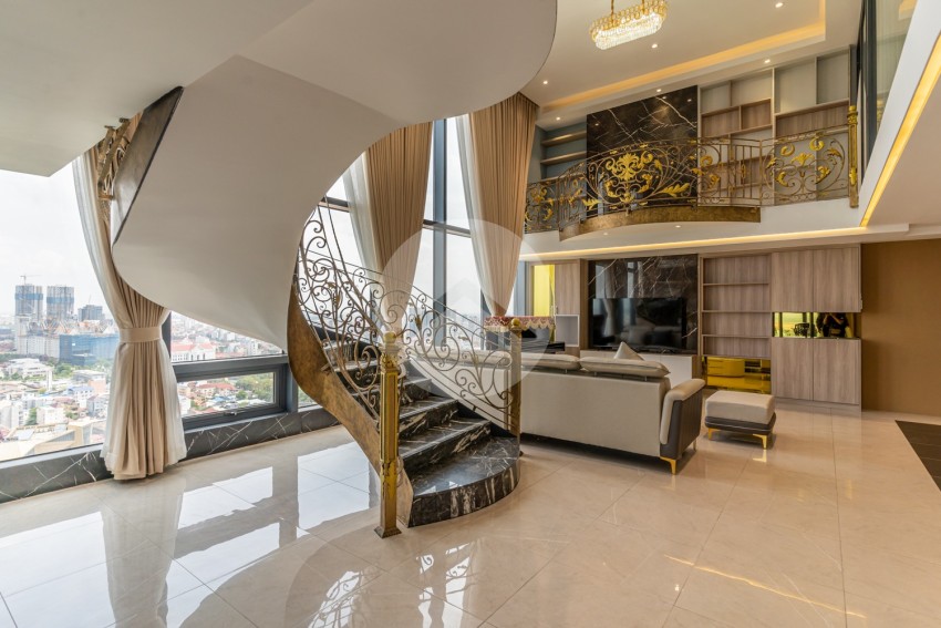 4 Bedroom Serviced Apartment For Rent - The Penthouse Residence, Tonle Bassac, Phnom Penh