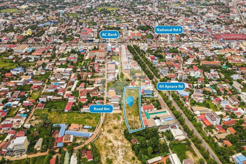 5,837 Sqm Commercial Land For Sale - Slor Kram, Siem Reap