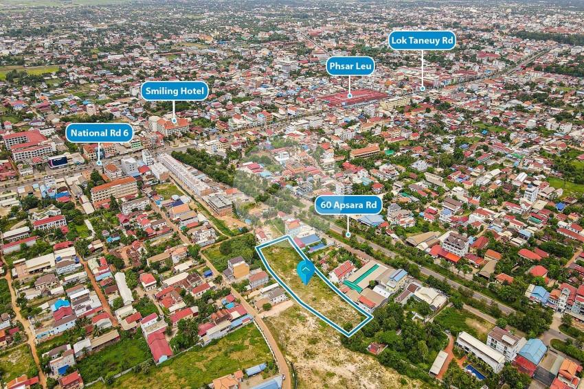 5,837 Sqm Commercial Land For Sale - Slor Kram, Siem Reap