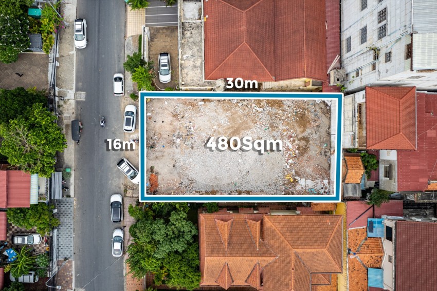 480 Sqm Commercial Land For Rent - Chakto Mukh, Daun Penh, Phnom Penh