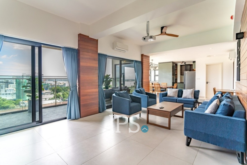 3 Bedroom Serviced Apartment For Rent - Tonle Bassac, Phnom Penh