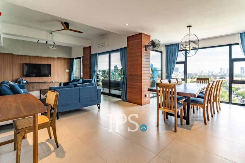 3 Bedroom Serviced Apartment For Rent - Tonle Bassac, Phnom Penh